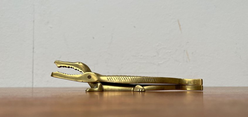 Mid-Century Brass Crocodile Nutcracker attributed to Walter Bosse, 1950s-UAH-1743163