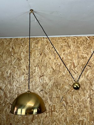 Mid-Century Brass Double Counterbalance Pendant Lamp by Florian Schulz-EJL-1365112