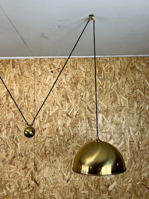 Mid-Century Brass Double Counterbalance Pendant Lamp by Florian Schulz-EJL-1365112