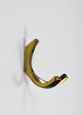 Mid-Century Brass Double Wall Hooks attributed to Herta Baller, Austria, 1950s-MWV-1788147