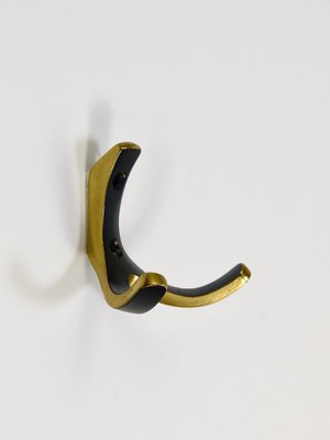 Mid-Century Brass Double Wall Hooks attributed to Herta Baller, Austria, 1950s-MWV-1788147