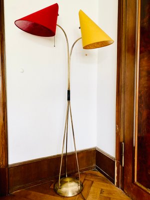 Mid-Century Brass Floor Lamp, 1950-PYR-941284