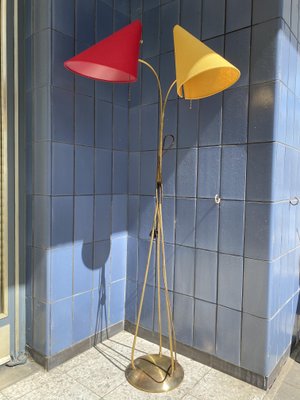 Mid-Century Brass Floor Lamp, 1950-PYR-941284