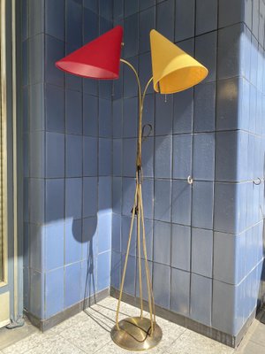 Mid-Century Brass Floor Lamp, 1950-PYR-941284