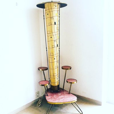 Mid-Century Brass Floor Lamp-PYR-957353