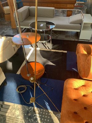 Mid-Century Brass Floor Lamp by Hurka-QUC-1239038