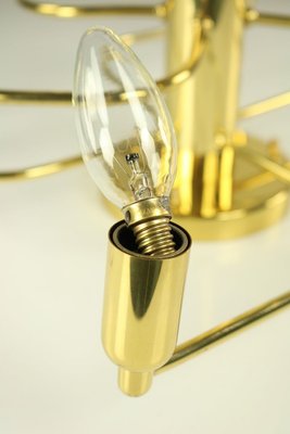 Mid-Century Brass Flush Mount Ceiling Lamp from Leola-FUP-693362