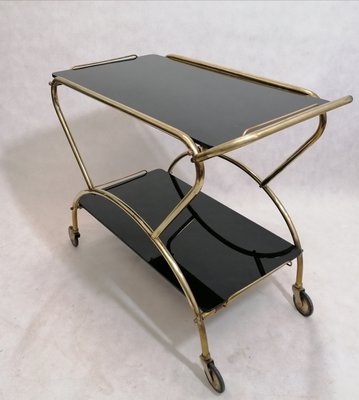 Mid-Century Brass & Glass Trolley-RFT-846349