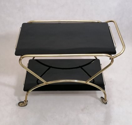 Mid-Century Brass & Glass Trolley-RFT-846349