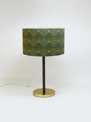 Mid-Century Brass & Leather Table Lamps attributed to J. T. Kalmar for Kalmar, Austria, 1960s, Set of 2-MWV-1717895