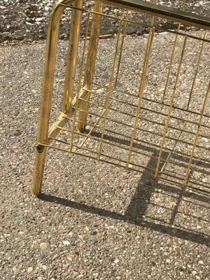 Mid-Century Brass Magazine Rack-OXJ-896936