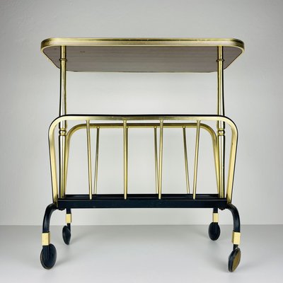 Mid-Century Brass Magazine Rack by MB, 1960s-WQC-2021457