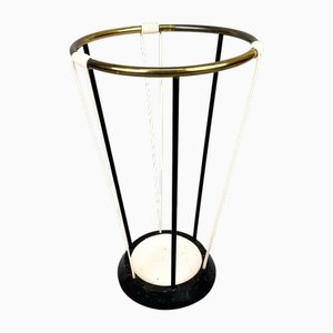 Mid-Century Brass & Metal Umbrella Stand, 1970s-TZ-2018689