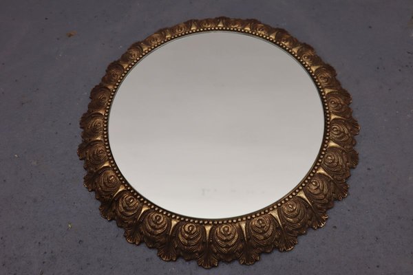 Mid-Century Brass Mirror-JWH-801557