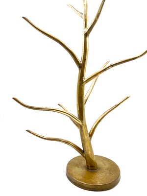 Mid-Century Brass Plant-Shaped Stand, Italy, 1970s-TXN-1091635