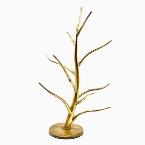 Mid-Century Brass Plant-Shaped Stand, Italy, 1970s-TXN-1091635