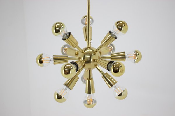 Mid-Century Brass Sputnik Pendant Lamp, 1970s-TZ-707208