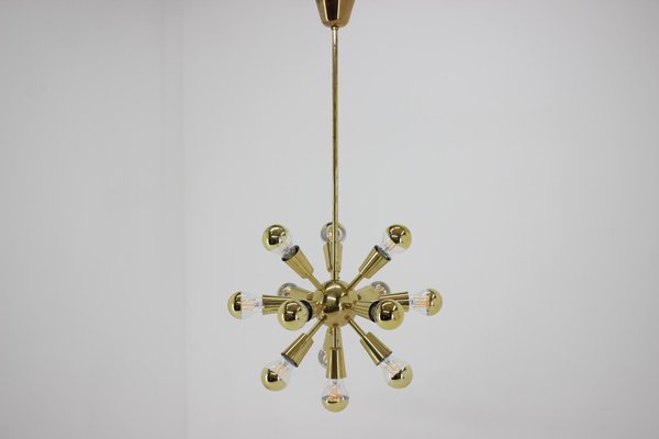 Mid-Century Brass Sputnik Pendant Lamp, 1970s-TZ-707208