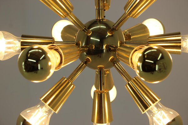 Mid-Century Brass Sputnik Pendant Lamp, 1970s-TZ-707208