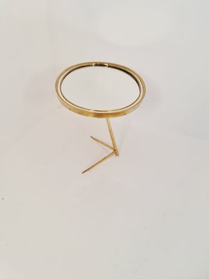 Mid-Century Brass Vanity Table Mirror by Vereinigte Werkstätten, Germany, 1950s-IQR-1309560