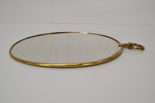 Mid-Century Brass Wall Mirror, 1960s-TZ-1705356