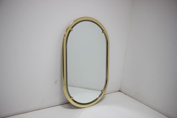 Mid-Century Brass Wall Mirror, 1970s-TZ-1705359