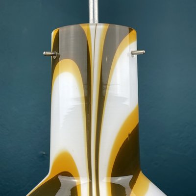 Mid-Century Brown Opaline Murano Glass Pendant Lamp, Italy, 1950s-WQC-1311103