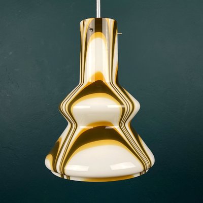 Mid-Century Brown Opaline Murano Glass Pendant Lamp, Italy, 1950s-WQC-1311103