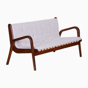 Mid-Century Brown Sofa in Beech by Jan Vanek, 1950s-WHY-1767872