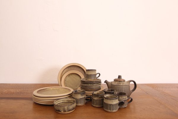 Mid-Century Brutalism British Tremar Pottery Tea Set, 1960s, Set of 26-TAT-2036832