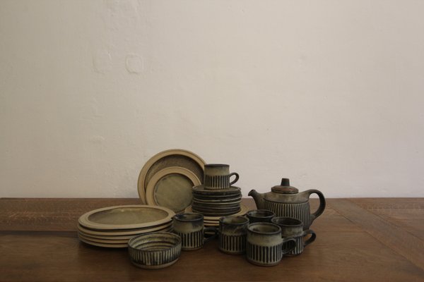 Mid-Century Brutalism British Tremar Pottery Tea Set, 1960s, Set of 26-TAT-2036832