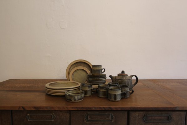 Mid-Century Brutalism British Tremar Pottery Tea Set, 1960s, Set of 26-TAT-2036832