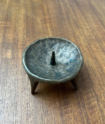 Mid-Century Brutalist Bronze Candleholder, 1960s-UAH-1811384