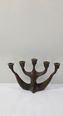 Mid-Century Brutalist Bronze Candleholder attributed to Michael Harjes, 1960s-UWE-1772596