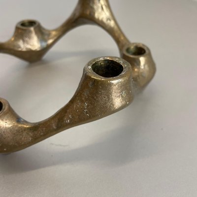 Mid-Century Brutalist Bronze Candleholder attributed to Michael Harjes, Germany, 1960s-QZ-1762624