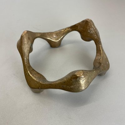 Mid-Century Brutalist Bronze Candleholder attributed to Michael Harjes, Germany, 1960s-QZ-1762624