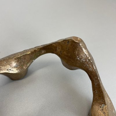 Mid-Century Brutalist Bronze Candleholder attributed to Michael Harjes, Germany, 1960s-QZ-1762624