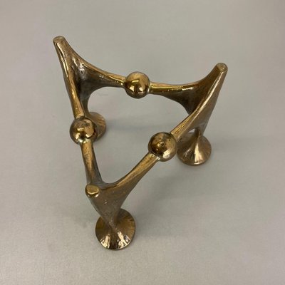 Mid-Century Brutalist Bronze Candleholder by Michael Harjes, Germany, 1960s-QZ-1114579