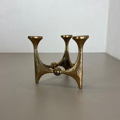 Mid-Century Brutalist Bronze Candleholder by Michael Harjes, Germany, 1960s-QZ-1114579