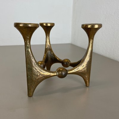 Mid-Century Brutalist Bronze Candleholder by Michael Harjes, Germany, 1960s-QZ-1114579