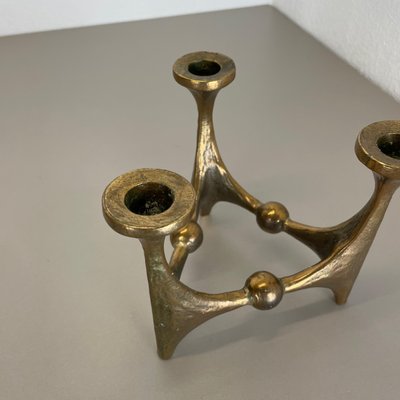 Mid-Century Brutalist Bronze Candleholder by Michael Harjes, Germany, 1960s-QZ-1114579