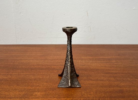 Mid-Century Brutalist Bronze Candleholder from Harjes, Germany, 1960s-UAH-2020667