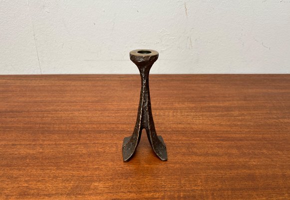 Mid-Century Brutalist Bronze Candleholder from Harjes, Germany, 1960s-UAH-2020667