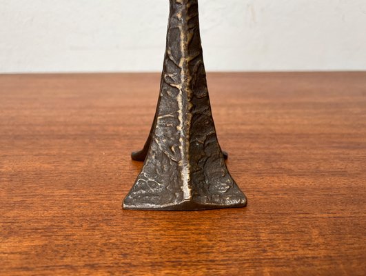 Mid-Century Brutalist Bronze Candleholder from Harjes, Germany, 1960s-UAH-2020667