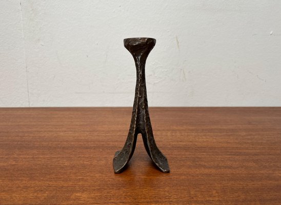 Mid-Century Brutalist Bronze Candleholder from Harjes, Germany, 1960s-UAH-2020667