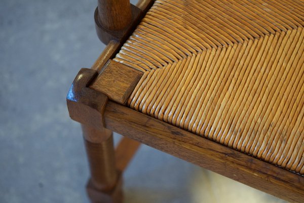 Mid-Century Brutalist Chairs and Armchairs, 1950s, Set of 6-LA-1356694