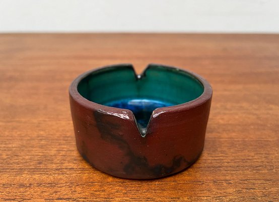 Mid-Century Brutalist German Studio Pottery Ashtray by Gerhard Liebenthron, 1969-UAH-1811301