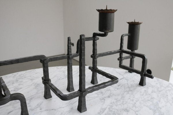 Mid-Century Brutalist Handmade Candleholder-FJP-1717703