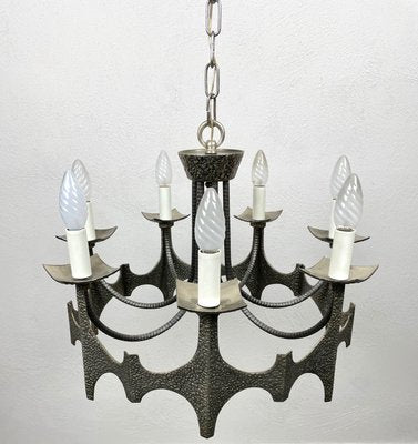 Mid-Century Brutalist Iron Chandelier Pendant-LYQ-1171495