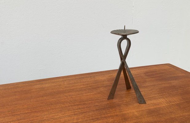 Mid-Century Brutalist Metal Candleholder-UAH-954768